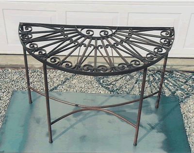 Foyer Table-weathered iron