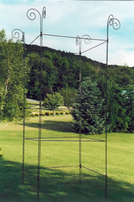 Hinged Fiddle head garden trellis