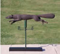 Running Fox weathervane stand