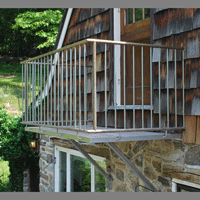 Bronze & stainless steel balcony