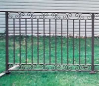 Balcony Railing with scroll borders