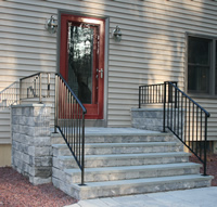 house railing with kneewall side rails