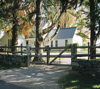 Wood covered steel gates